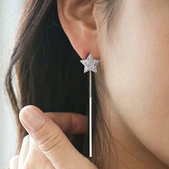 Any 2/$20! Silver Crystal Pave Stars w/Bar Jackets - Picture 4 of 7